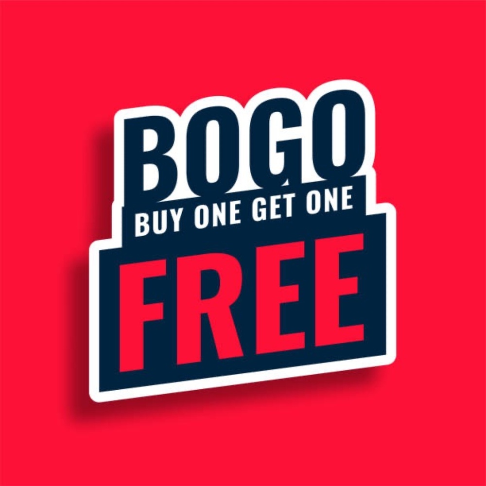 BOGO Buy One Get One Free SALE